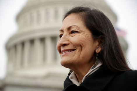 Rep. Deb Haaland, one of the first Native American elected to Congress. Ever.